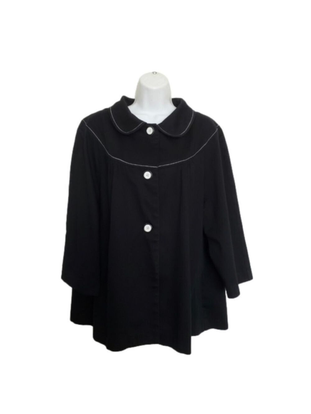 Courtenay Smock Cape Jacket Black (22w)
